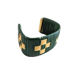 vintage 70's woven cuff bracelet